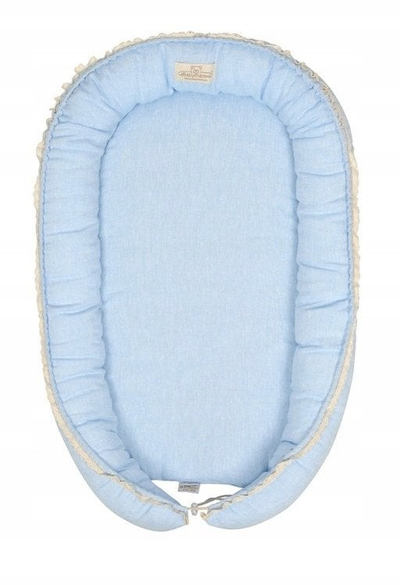 Fole bebe Prestige Linen, 55x80 cm, dyshek poliester, blu e çelët