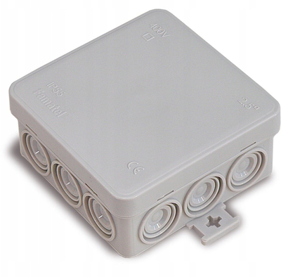 Kuti hermetike Famatel Minibox Klik, IP55, 85x85x39mm, gri