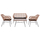 Set mobiljesh kopshti Allegra HM5460, 4 pjesë, metal dhe wicker, bezhë