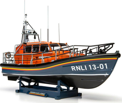 Сет модел за градење Airfix RNLI Shannon Class Lifeboat, STARTER SET, играчка модел на спасувачки чамец, шарен