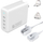Karikues USB 4smarts GaN Flex Pro 200W, 4x USB C, Travel Edition, i bardhë