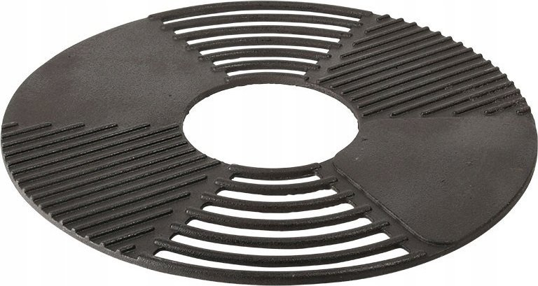 Grill për barbekju nga gize, diametër 60 cm, trashësi 1.3 cm, i zi