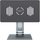 Qëndrim magnetik me hub YENKEE YSN 04 TASK për iPad 11", USB-C PD, HDMI, gri