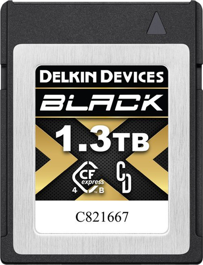 Kartë memorie Delkin BLACK CFexpress Type B 4.0, 1.3TB, 3550MB/s, e zezë