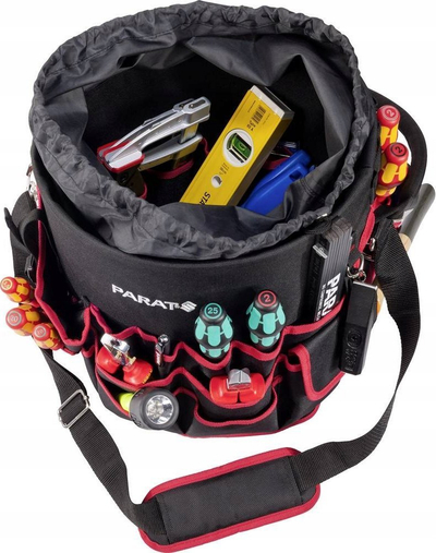 Çantë veglash Parat BASIC Bucket 5990831991, 49 xhepa, mban 51 vegla, e zezë