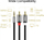 Kabllo audio Ugreen UGR318, Jack 3.5mm në 2x RCA, 1.5m, e zezë