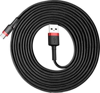 Kabllo Baseus USB-A - USB-C (CATKLF-U91), 3 m, e kuqe/e zezë