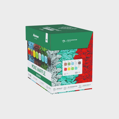 Lodër ndërtime Marioinex Mini Waffle Blocks, set 502 copë, shumëngjyrëshe
