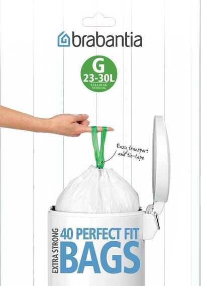 Qese plehrash Brabantia 375668, 30 l, 40 copë