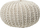 Tabure pouf CONRAD, pambuk i thurur, Ø50cm, bezhë