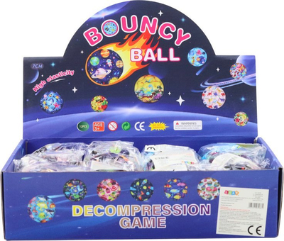 Top lodër “Kneading and Bouncing Ball with Hollows Space”, 7 cm, me gropa, shumëngjyrësh