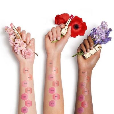 Balsam buzësh Guerlain KissKiss Bee Glow 309 Honey Glow, me mjaltë, me ngjyrë, rozë pjeshke