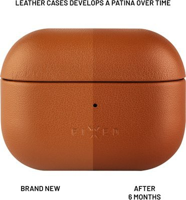 Kuti mbrojtëse FIXED PodsLeather, për AirPods Pro 2 USB‑C, me MagSafe, ngjyrë kafe