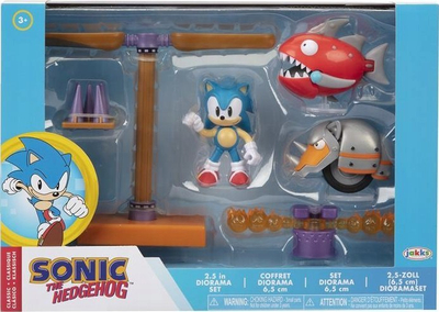 Set lodrash Jakks Sonic Flying Battery Zone Diorama, figurë 2.5", plastikë, shumëngjyrësh