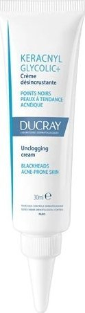 Krem eksfoliues fytyre Ducray Keracnyl Glycolic+, për akne, 30ml