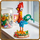 Figurë dekoruese Disney Heihei Moana, për koleksion, shumëngjyrëshe