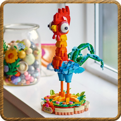 Figurë dekoruese Disney Heihei Moana, për koleksion, shumëngjyrëshe