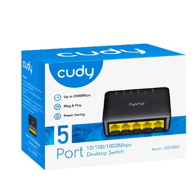 Switch rrjeti Cudy GS105D, 5 porta, Gigabit Ethernet, i zi