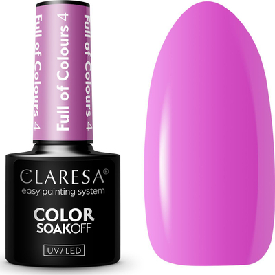 Smalti hibrid për thonj Activeshop Claresa Full of Colours 4, 5g, ngjyrë e gjallë