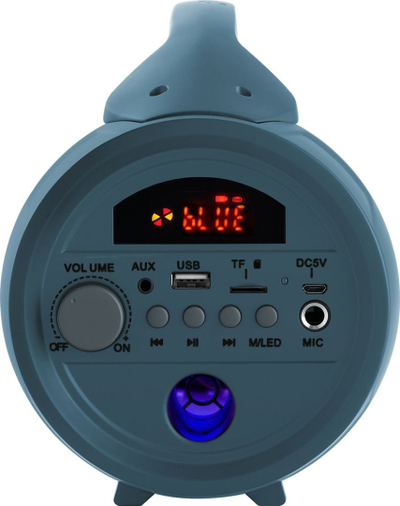 Kuti zëri Bigben PARTYBTLITEDB, Bluetooth, 50W, blu e errët