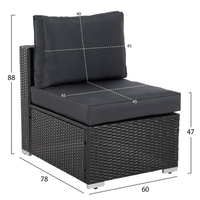 Set kopshti lounge polimorfik 7-pjesësh (HM6091)