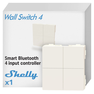 Ndërprerës intelegjent me 4 butona SHELLY BLU Wall Switch 4