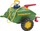 Cisternë uji lodër Rolly Toys Water Tanker, me spërkatës, jeshile