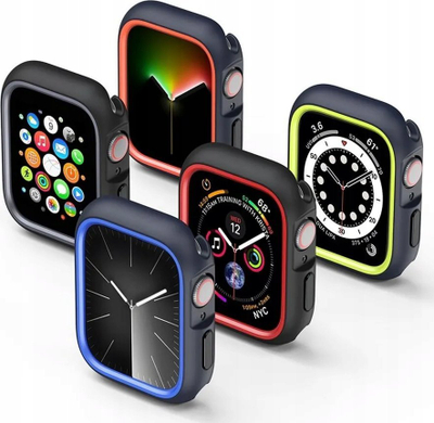 Mbulesë ore DUX DUCIS Bamo Series për Apple Watch 45mm, hybrid PC TPU, mban orën nga goditjet, zi-gri