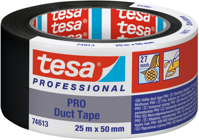 Shirit ngjitës Tesa PRO 74613 Duct Tape, rezistent, i zi