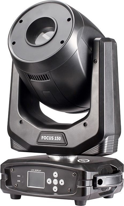Kokë lëvizëse skene LIGHT4ME Focus 150 Spot, LED 150W, me DMX, ngjyrë e zezë