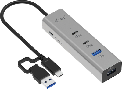 HUB полнач I-tec Metal Universal, 2x USB C, 2x USB A, Power Delivery 85W