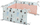 Mbrojtëse krevati Sensillo Deer Plush Check, 120x60 cm, pambuk dhe plush, rozë shumëngjyrëshe