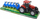Lodër traktor me plug, model 60717, mekanik, plastik, i kuq