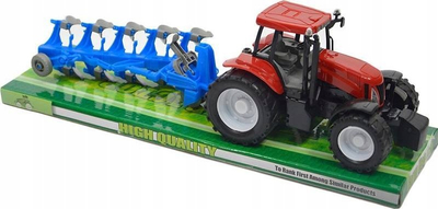 Lodër traktor me plug, model 60717, mekanik, plastik, i kuq