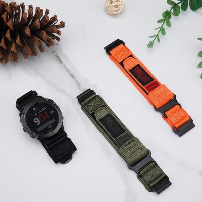 Rrip ore Tech-Protect Scout Pro për Garmin Fenix 5 6 7, najlon, mbyllje me velcro, portokalli