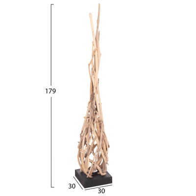 Lampë dyshemeje dekorative Flamer HM4439, dru driftwood, 179cm, ngjyrë natyrale
