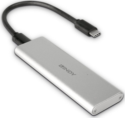 Kuti eksterne për SSD Lindy M.2 SATA Enclosure 43332, USB C 3.2 Gen 2, alumini, e zezë
