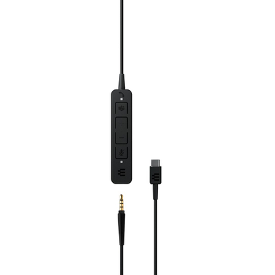 Kufje EPOS ADAPT 165T, USB C, me kabllo, të zeza