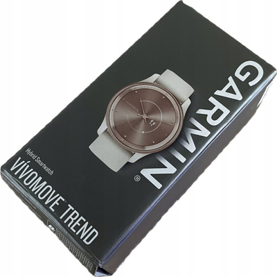 Ora inteligjente hibride Garmin Vívomove Trend, 40mm, GPS, Peach Gold me rrip Ivory