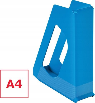 Set mbajtës revistash Esselte Vivida A4, 10 copë, polistiren, blu