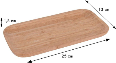 Pjatancë bambuje Art-Pol Bamboo Platter, 25x13 cm, ngjyrë natyrale