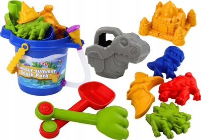 Set me rërë LEAN Toys Dinosaurs 18518, me forma dinosauri, shumëngjyrësh