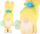 Figurinë dekorative Saska Gift and Decor Gnome Bunny, 25 cm, lepurosh pranvere për Pashkë, i verdhë