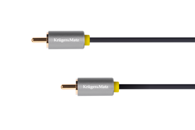 Kabllo audio-video Kruger&amp;Matz KM1200, RCA në RCA, 0.5m, gri