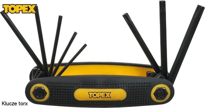Set çelësa Torx Topex T9 T40, 8 copa, multifunksional