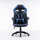 Karrige gaming Topeshop Drift, rrotulluese, me jastëkë ergonomikë, e kaltër