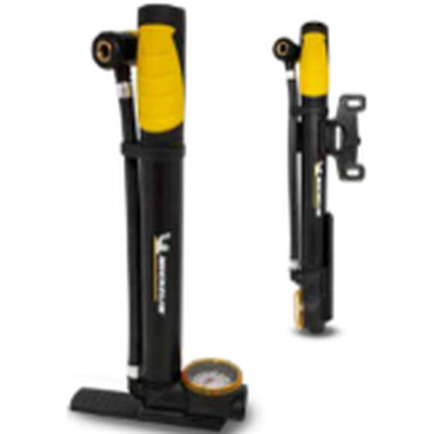 Pompe biçiklete Michelin Mini, alumini, me matës presioni, blu