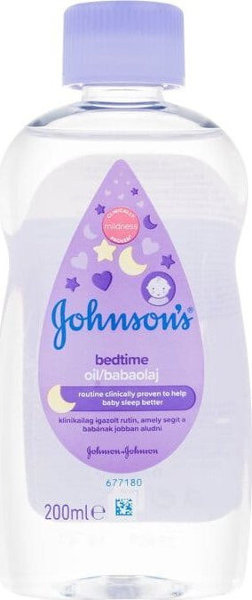 Vaj trupi për beba Johnson’s Bedtime, hidratues, 200 ml, transparent