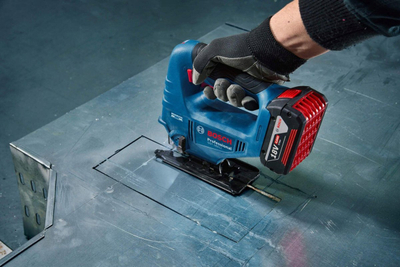Sharrë me bateri Bosch GST 183-LI, 18V, pa furça, blu
