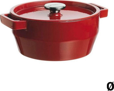 Tigan me kapak Pyrex Slow Cook, 3.6L, gize, i kuq